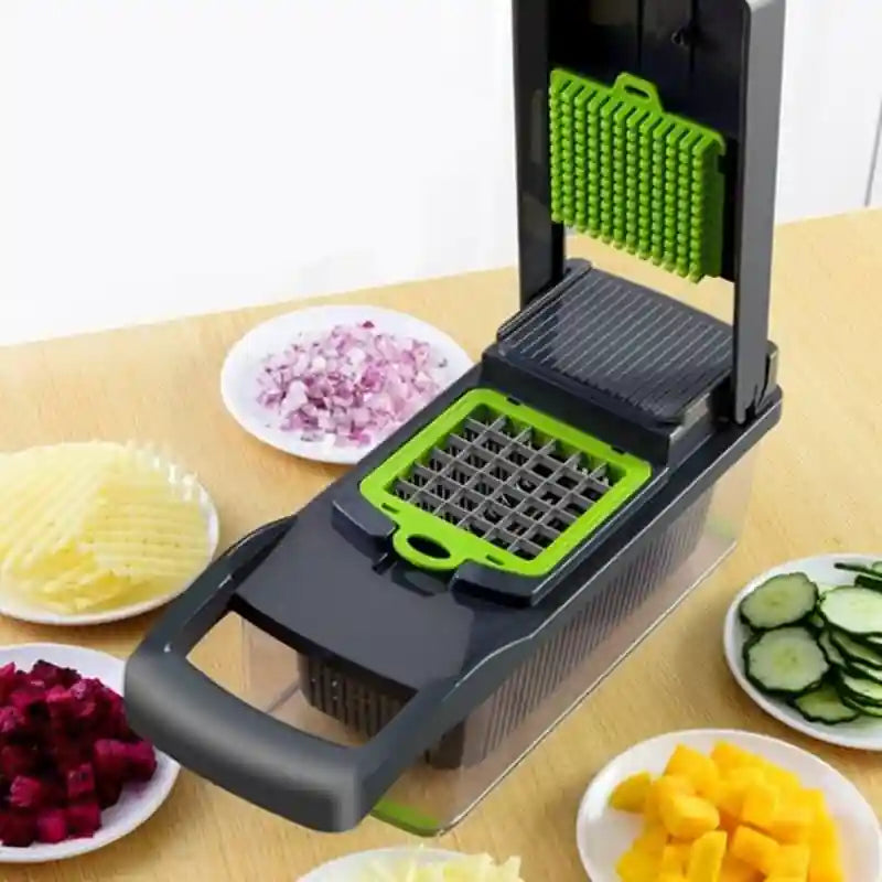 16-in-1 Mandoline Slicer & Vegetable Chopper— Multi-Function Food Cutter, Dicer & Grater
