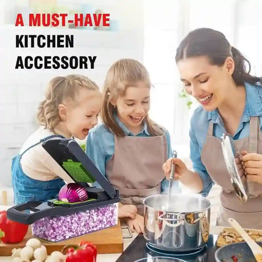 16-in-1 Mandoline Slicer & Vegetable Chopper— Multi-Function Food Cutter, Dicer & Grater